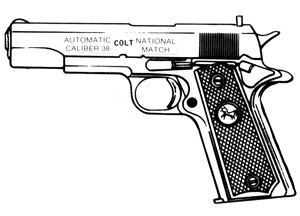 Colt Gold Cup 38 special 5 round blued Triple K