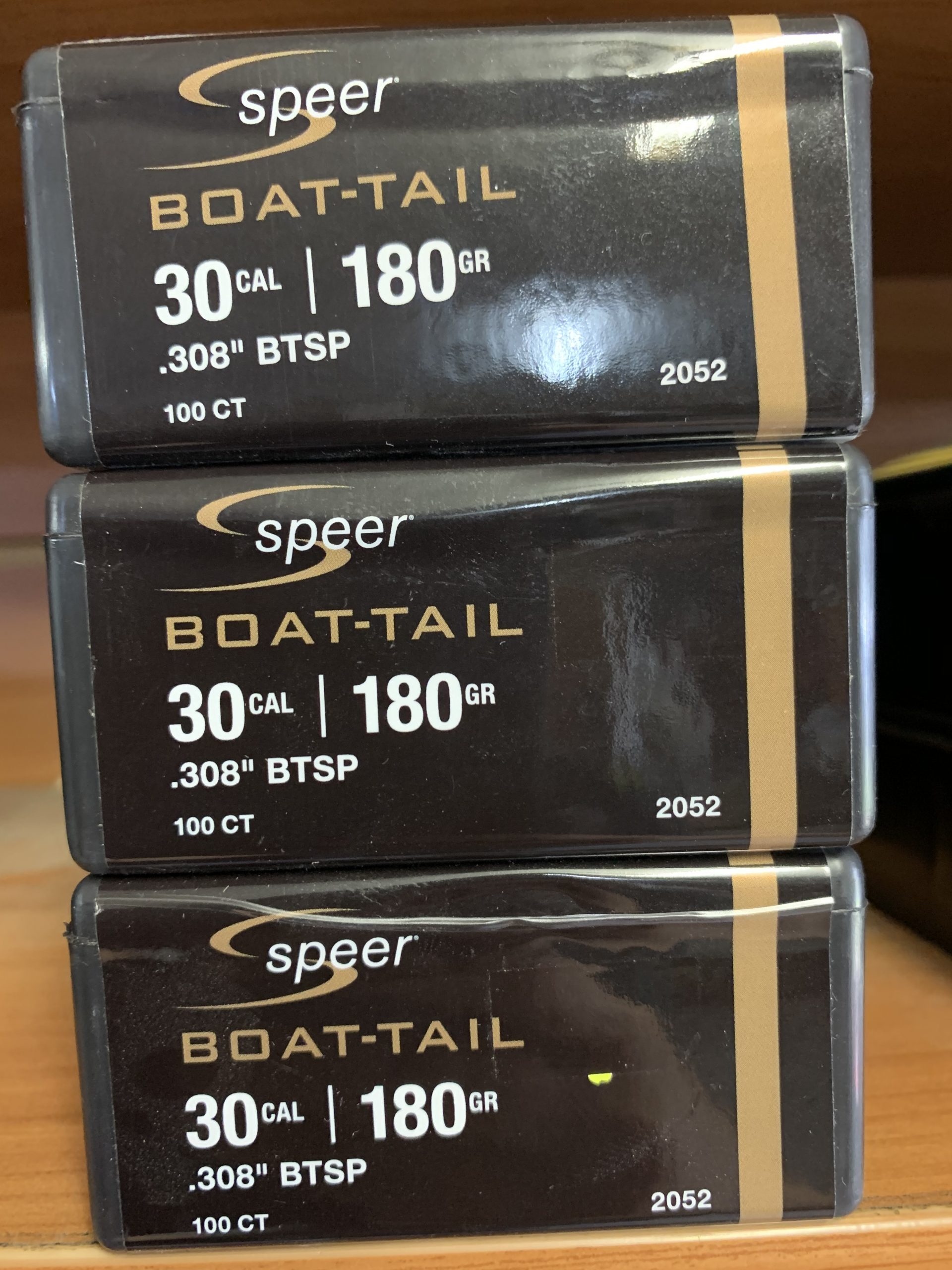 Speer Boat Tail 30 cal/.308 BTSP 180gr projectiles 100 pack
