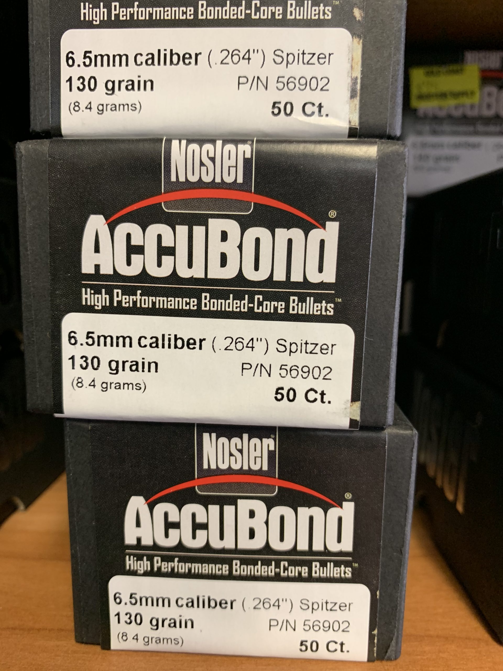 Nosler Accubond 6.5mm 130gr projectiles (50) pack