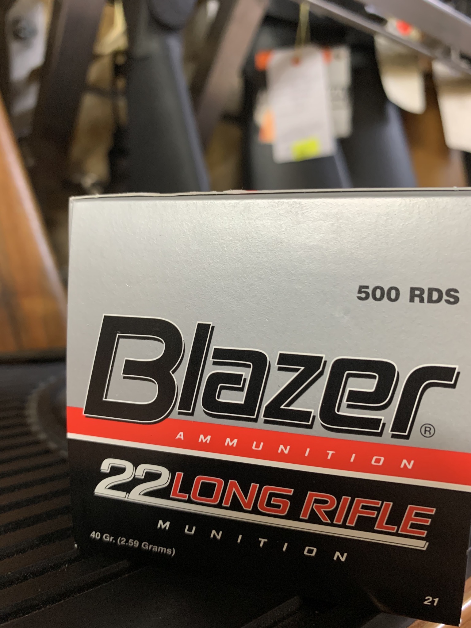CCI Blazer 22 LR 40g bulk pack ammunition (500 rounds)