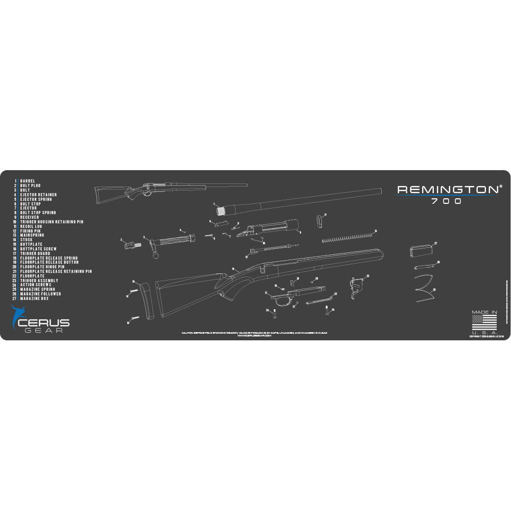 Remington 700 schematic promat grey/blue Cerus