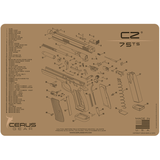 CZ75 ts Schematic Promat Coyote Brown