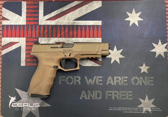 For We are One and Free Australia bullet flag Cerus cleaning mat 