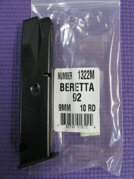 Beretta 92 9mm 10 Rounds Blued magazine Triple K