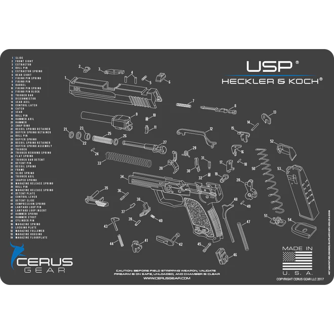 HK USP Schematic promat Cerus black/blue