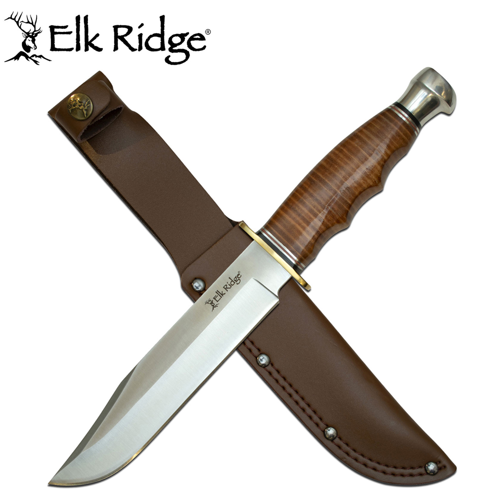 Bowie Knife leather handle Elk Ridge